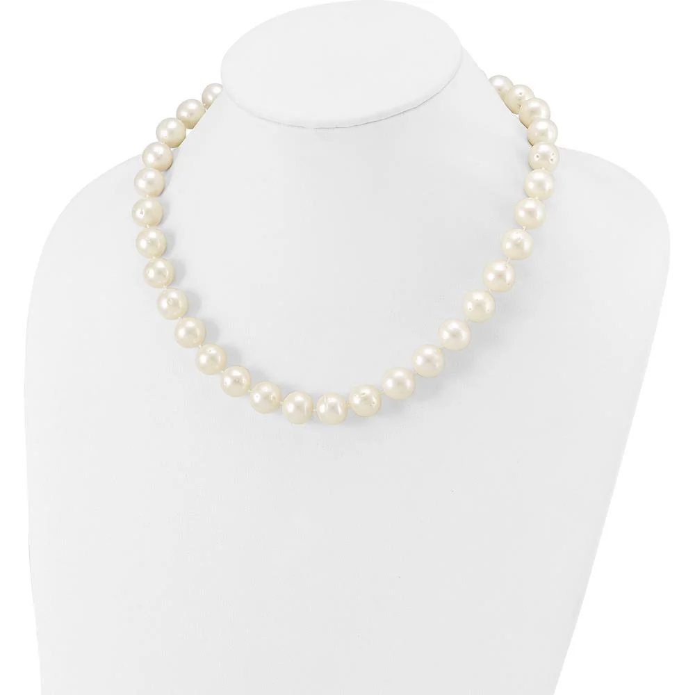 14K Yellow Gold Freshwater Cultured Pearl Necklace with Near-Round 11-12mm Pearls - 46 Pearls by Monteluci Fine Jewelry - Image 3