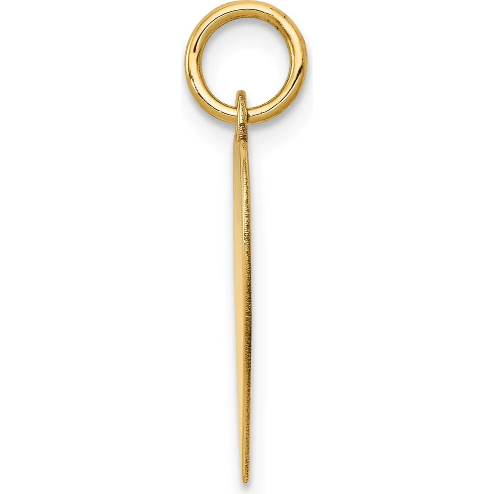 14K Yellow Gold Heart Engravable Disc Charm - Personalized Pendant by Oro Pregiato - Image 3