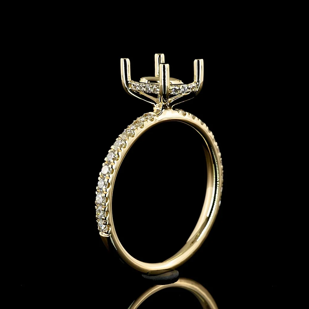 14K Yellow Gold Hidden Halo Ring with 1.50 Carat Oval Cut Lab Diamond and 0.47 Carat Accent Diamonds - 1.97 Total Carat Weight, GIA Certified - Covaloro Fine Jewelry - Image 4