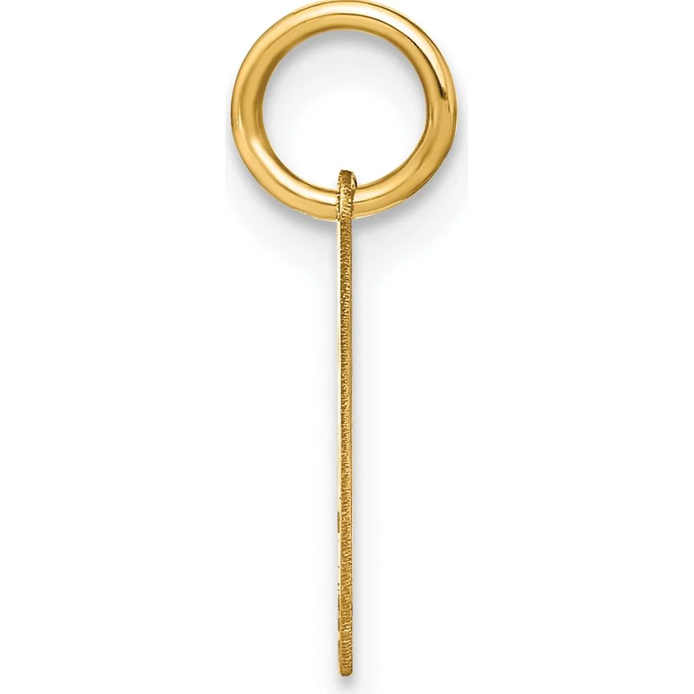 14K Yellow Gold Initial Letter C Charm - Medium Size Polished Pendant by Oro Pregiato - Image 2