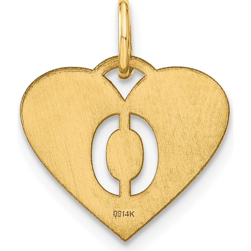 14K Yellow Gold Initial Letter O Charm - Polished Laser Cut Pendant by Oro Pregiato - Image 3