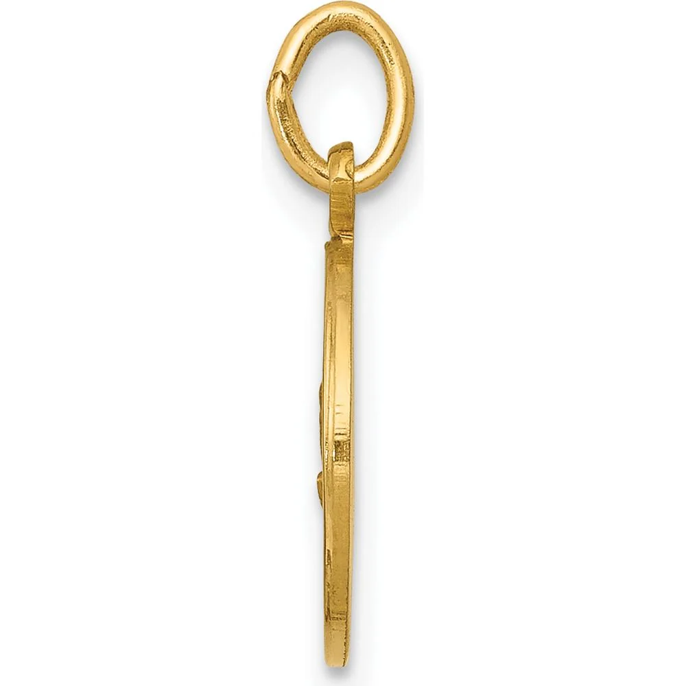 14K Yellow Gold Polished and Satin Our Lady of Fatima Medal Pendant - 16mm by Oro Pregiato - Image 2