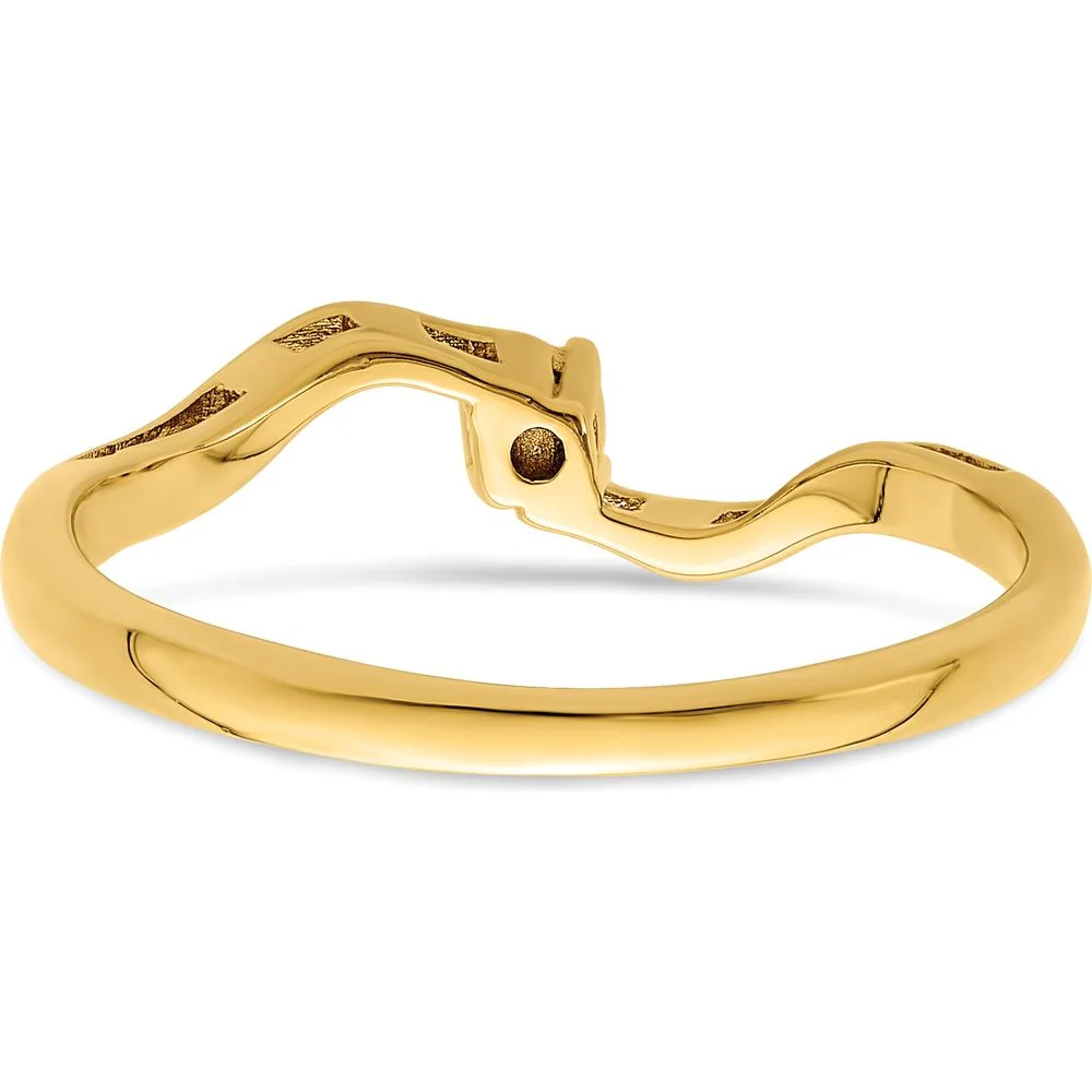 14K Yellow Gold Polished Band Ring Mounting for Family & Mother's Jewelry - Customizable for Personal Stones - Size 7 by Monteluci Fine Jewelry - Image 7