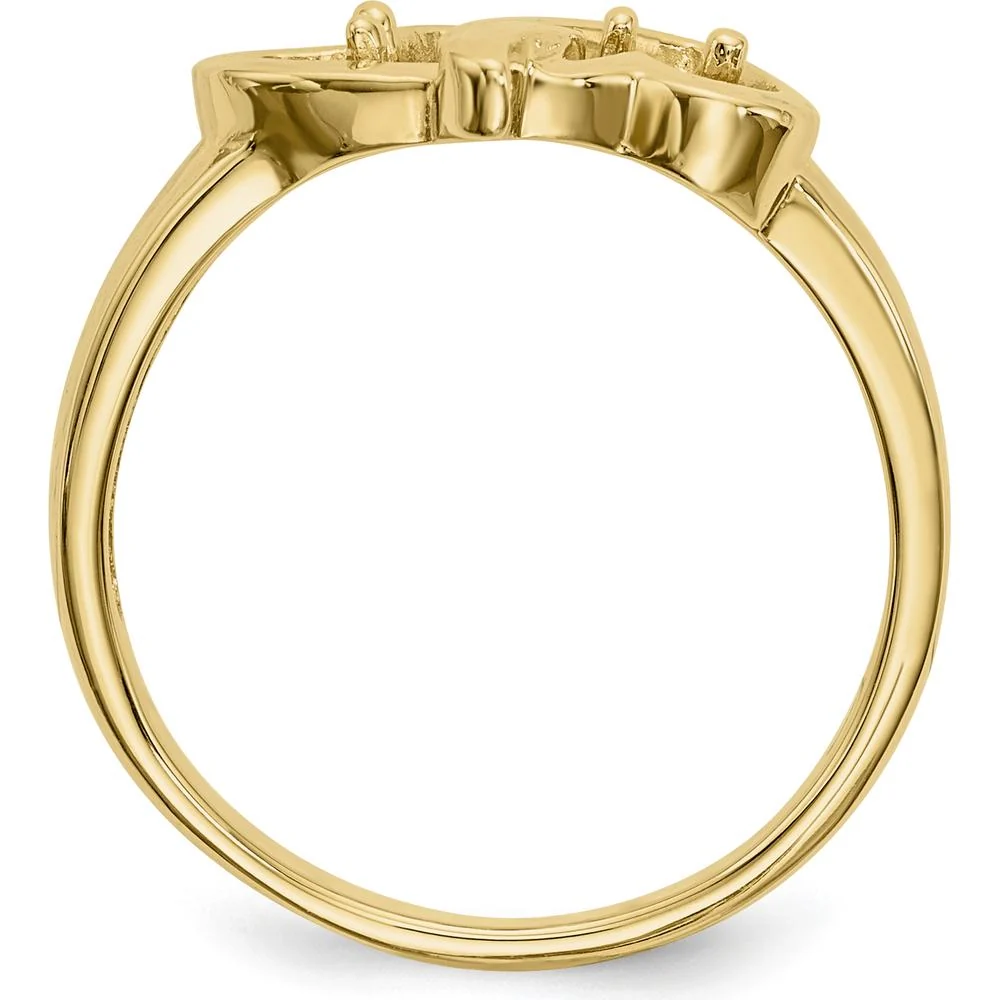 14K Yellow Gold Polished Family Jewelry Ring Mounting - 3mm Band Width - Size 7 by Oro Pregiato - Image 3