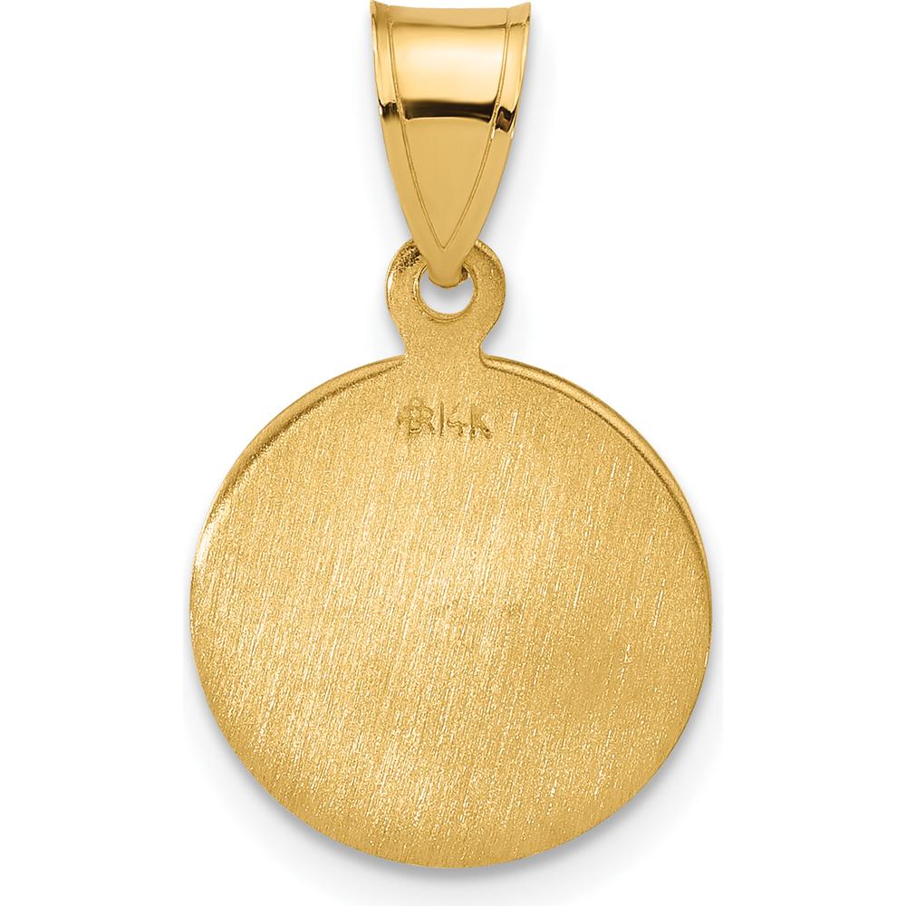 14K Yellow Gold Sacred Heart of Jesus Pendant - 21.1mm Length by Oro Pregiato - Image 3