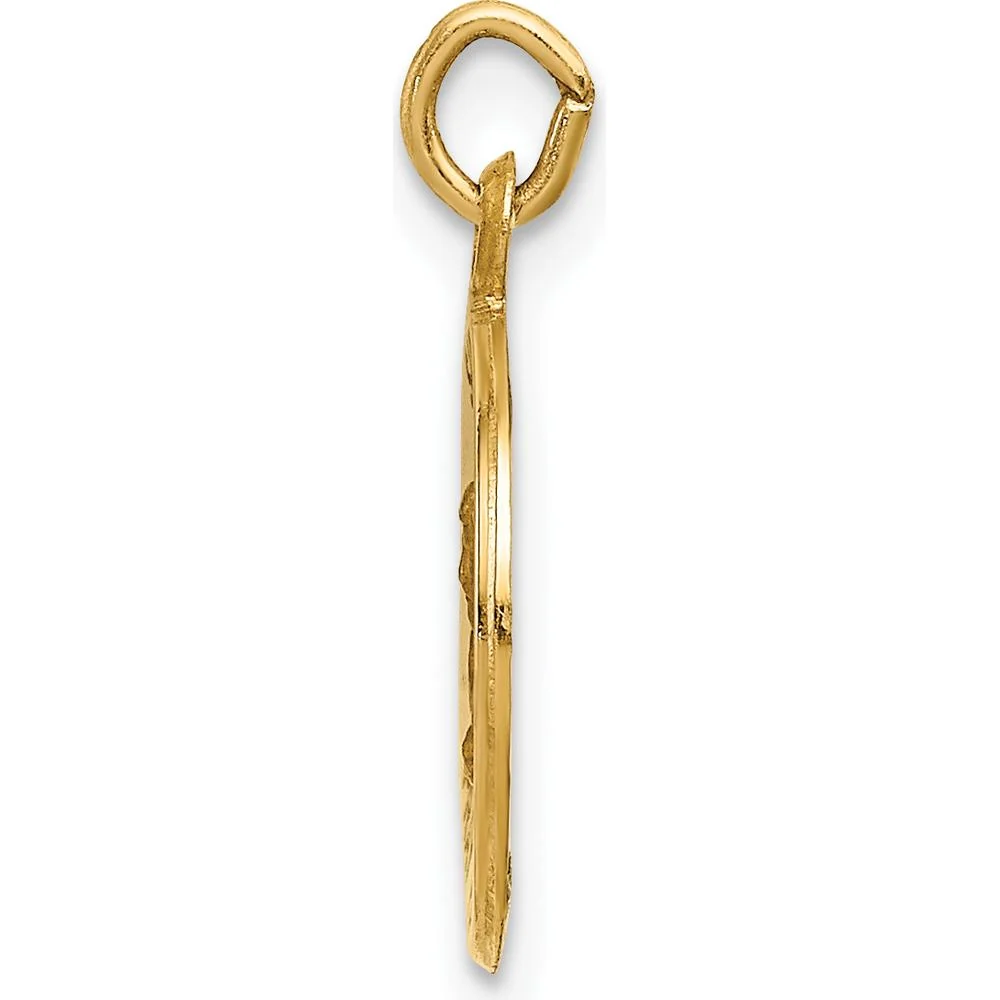 14K Yellow Gold Saint Mark Polished & Satin Medal Charm - 17.75mm by Oro Pregiato - Image 2
