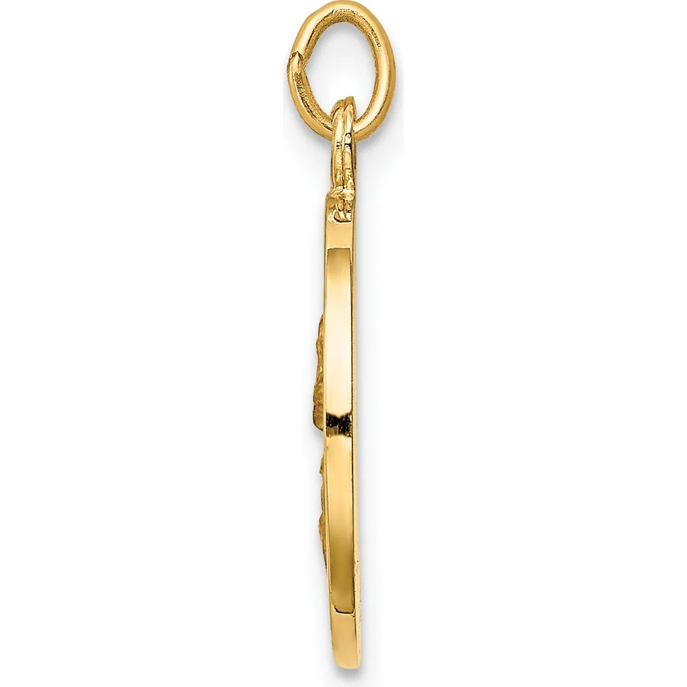 14K Yellow Gold Saint Paul Medal Pendant with Polished and Satin Finish - 23mm Length by Oro Pregiato - Image 2