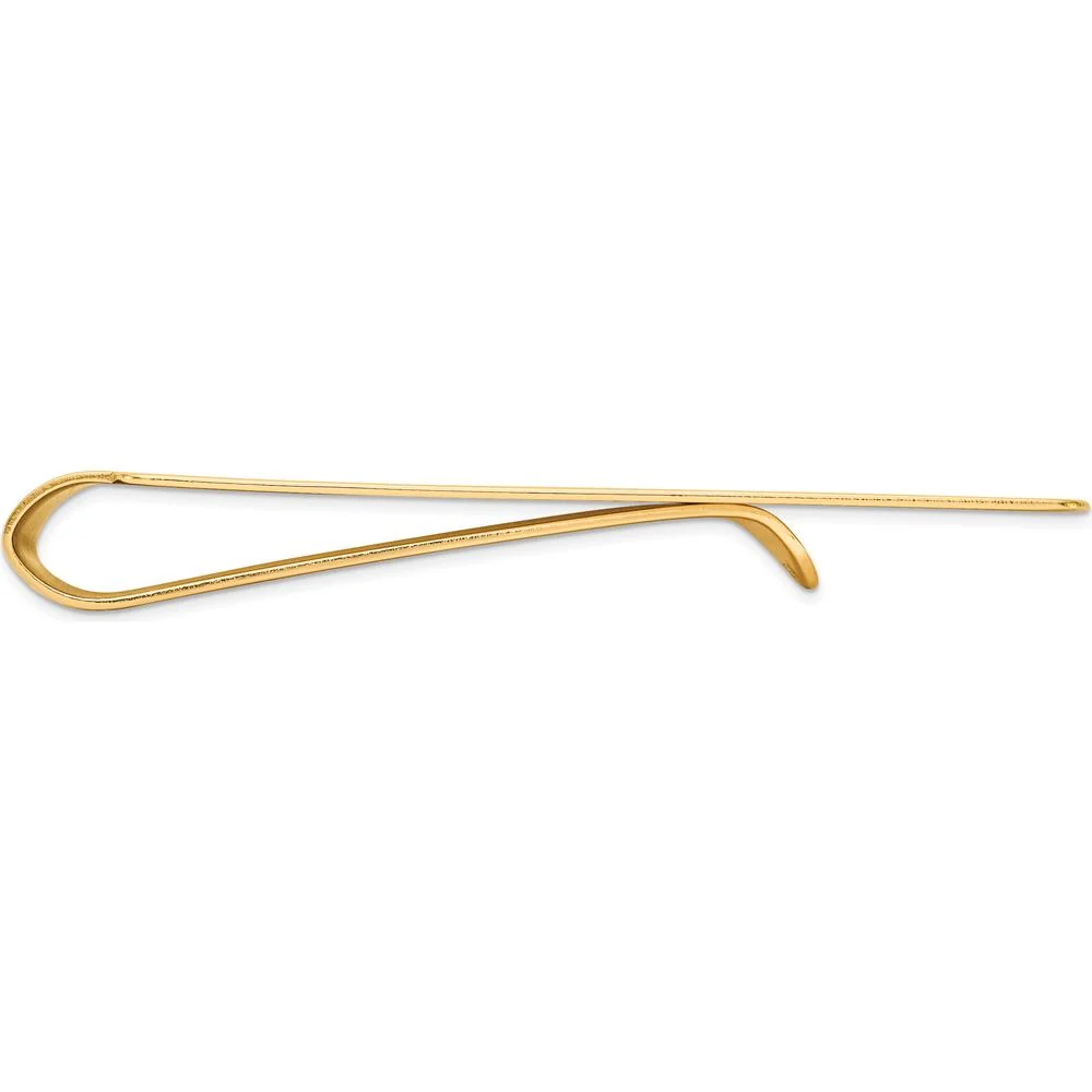 14K Yellow Gold Satin Finish Money Clip - Engravable, 52mm Length by Oro Pregiato - Image 2