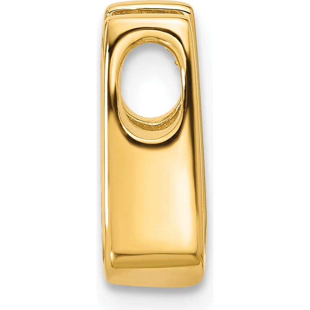 14K Yellow Gold Slide Mounting for 4.0mm Stone - Fits Omega Chains by Oro Pregiato - Image 2