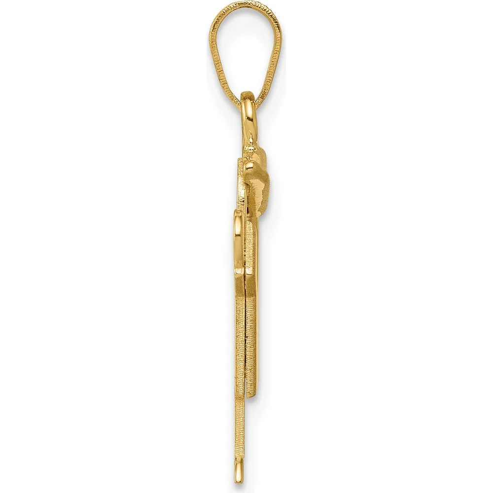 14K Yellow Gold Solid Boy with Hat Engravable Love Charm - 25mm Height, 15mm Width by Oro Pregiato - Image 2