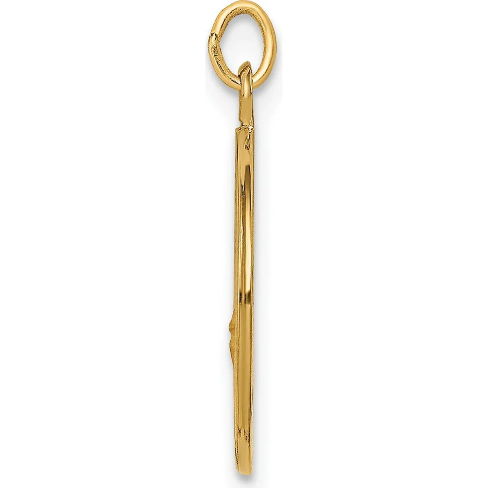 14K Yellow Gold St. Florian Medal Pendant with Polished and Satin Finish by Oro Pregiato - Image 2