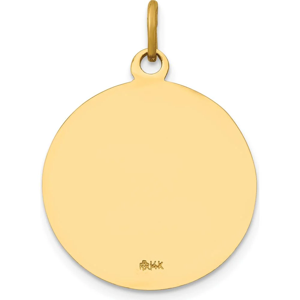 14K Yellow Gold St. John the Baptist Medal Pendant - 25.5mm x 19mm by Oro Pregiato - Image 4