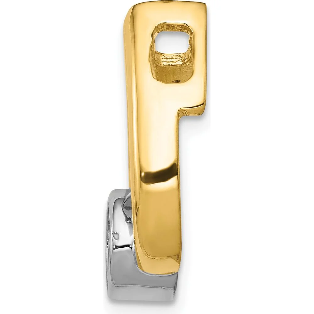14K Yellow Gold Teardrop Pendant Slide Mounting for 5.8mm Round Stone by Oro Pregiato - Image 2