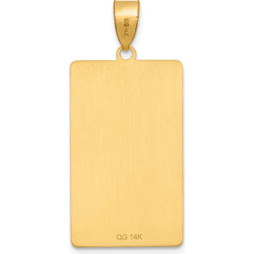 14K Yellow Gold The Moon Tarot Card Pendant - Symbolic Spiritual Jewelry by Oro Pregiato - Image 3