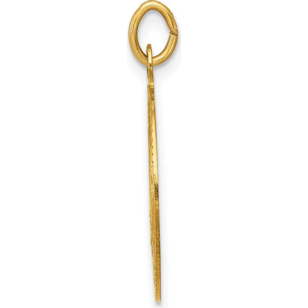 14K Yellow Gold U.S. Navy Insignia Engravable 17mm Pendant by Official Gold Marks - Image 2