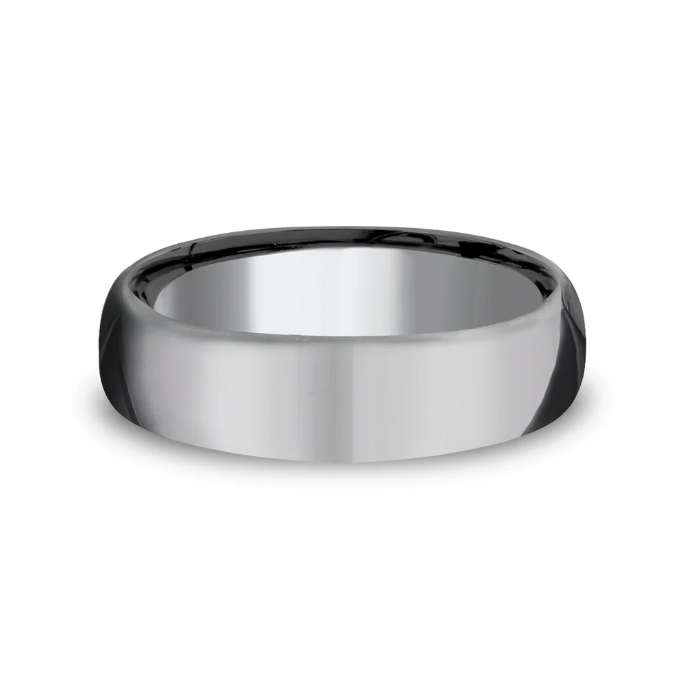 Euro Comfort-Fit® Men's Wedding Band in Grey Tantalum - 6.5mm by Tantalum - Image 3
