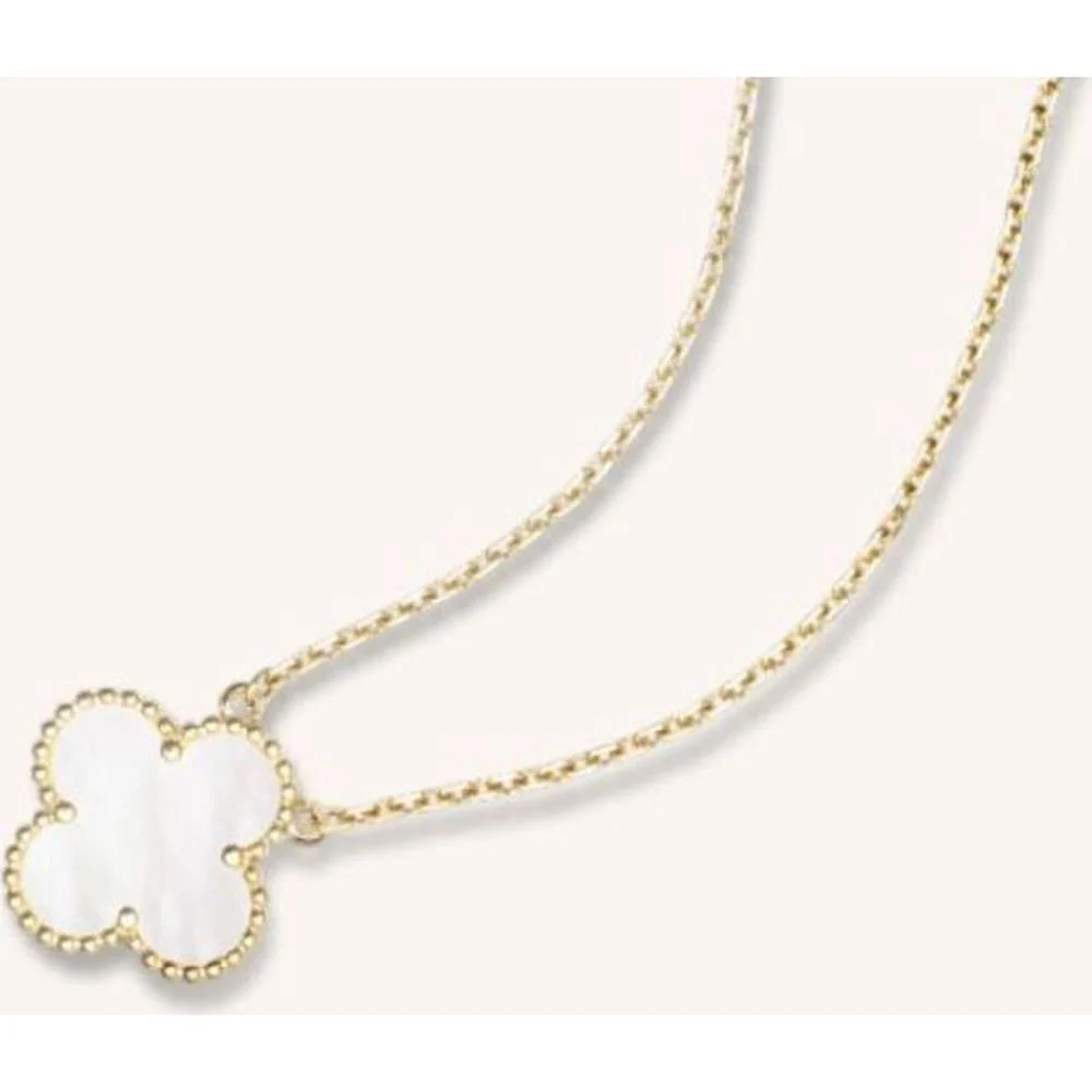 Roman & Jules - 18K Yellow Gold Mother-of-Pearl Four-Leaf Clover Pendant Necklace