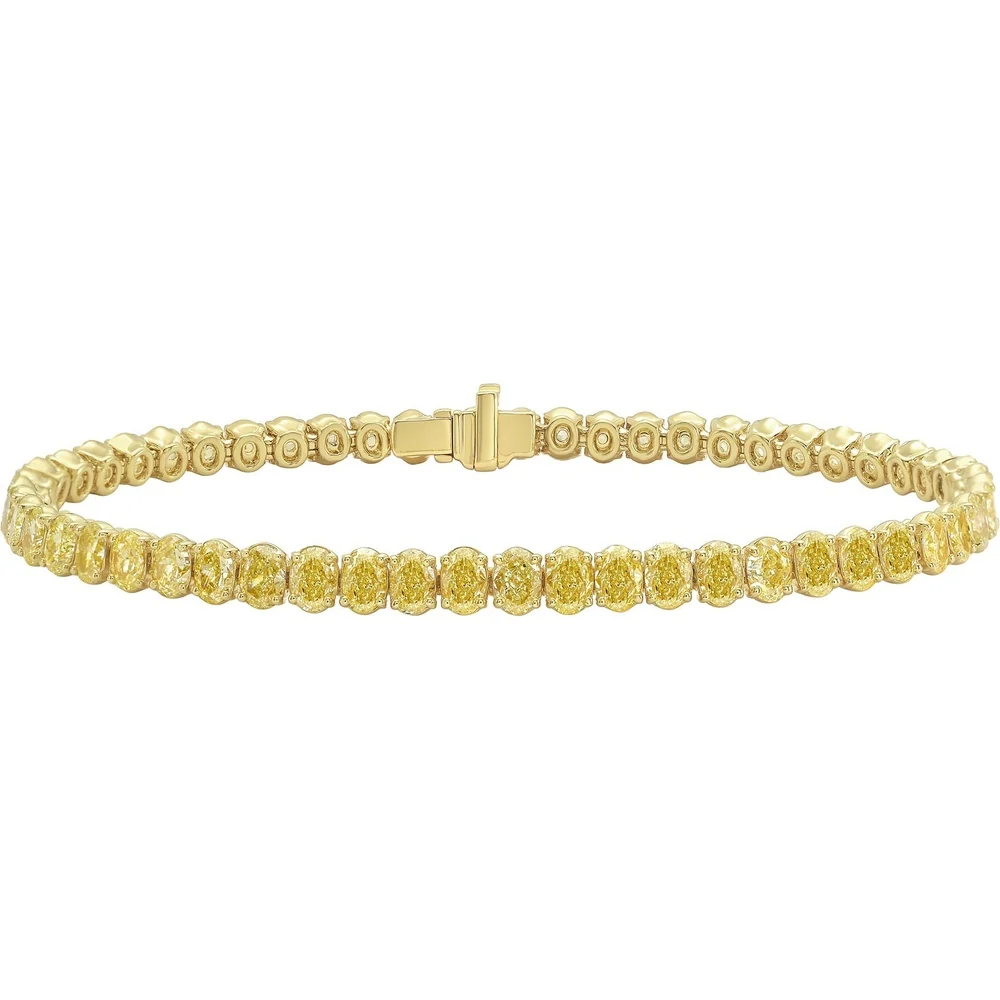 Ruchi New York - Fenice 10.97 Carat Fancy Yellow Diamond Tennis Bracelet in 18K Yellow Gold