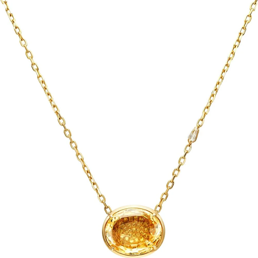 Ruchi New York - Fenice Diamond and Yellow Sapphire Pendant in 18K Yellow Gold
