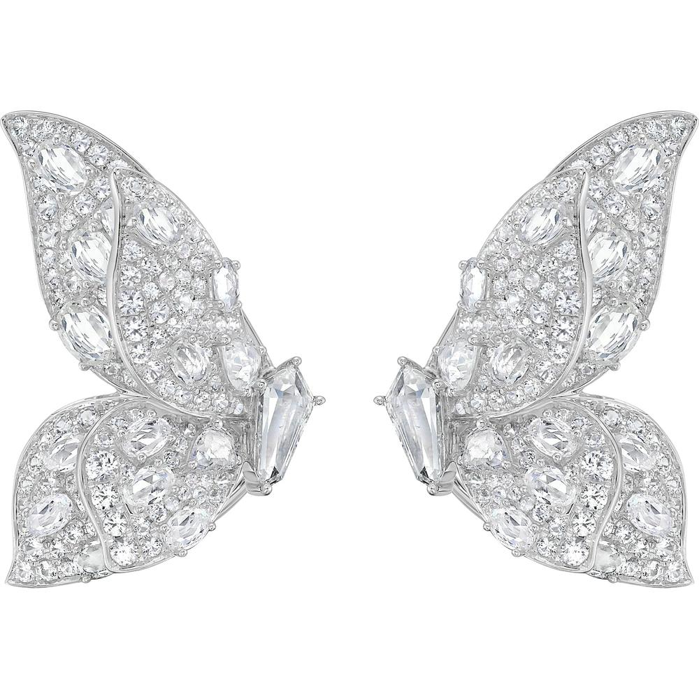 Ruchi New York - Nabi White Sapphire and Diamond Earrings in 18K White Gold - Image 3