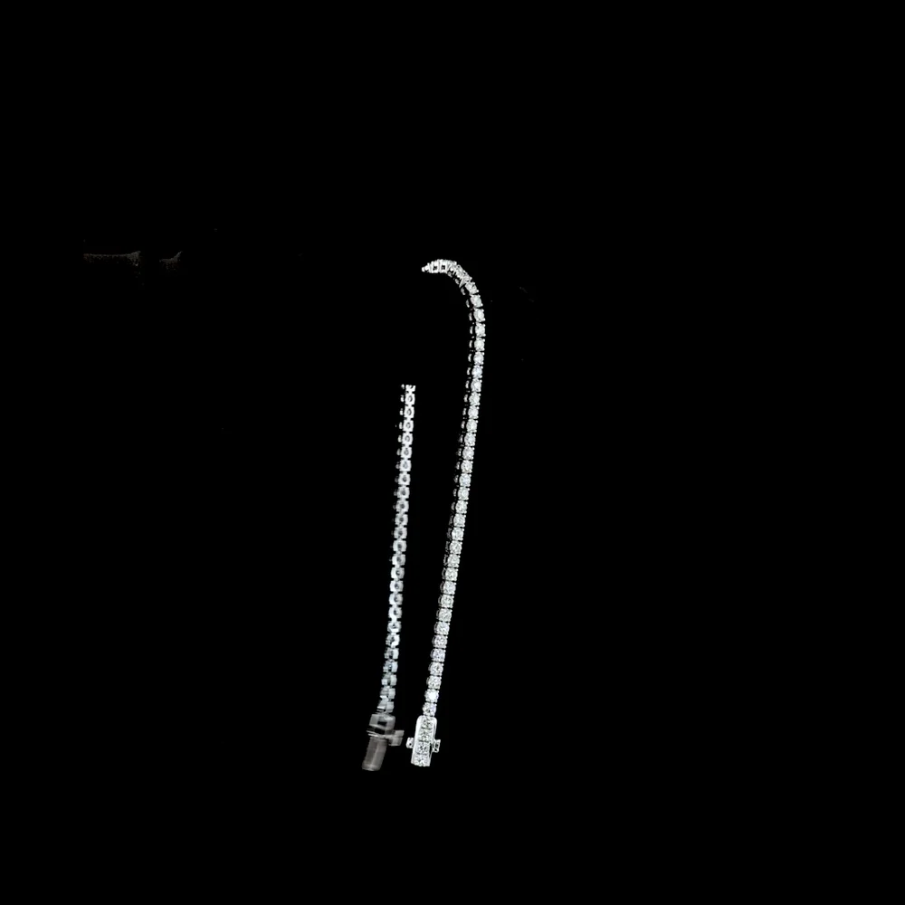 Silver Tennis Bracelet with 2.77 Carat Round Brilliant Cut Lab Diamonds - E-F Color, VS1 Clarity, Prong Set - 78 Stones - Covaloro Fine Jewelry - Image 3