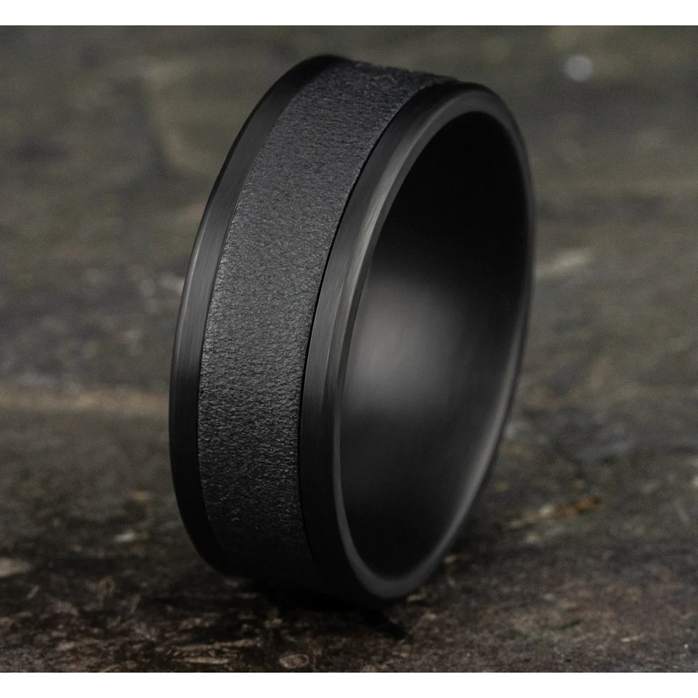 The Admiral Men's Wedding Band in Tantalum - 8mm Width by Tantalum - Image 4