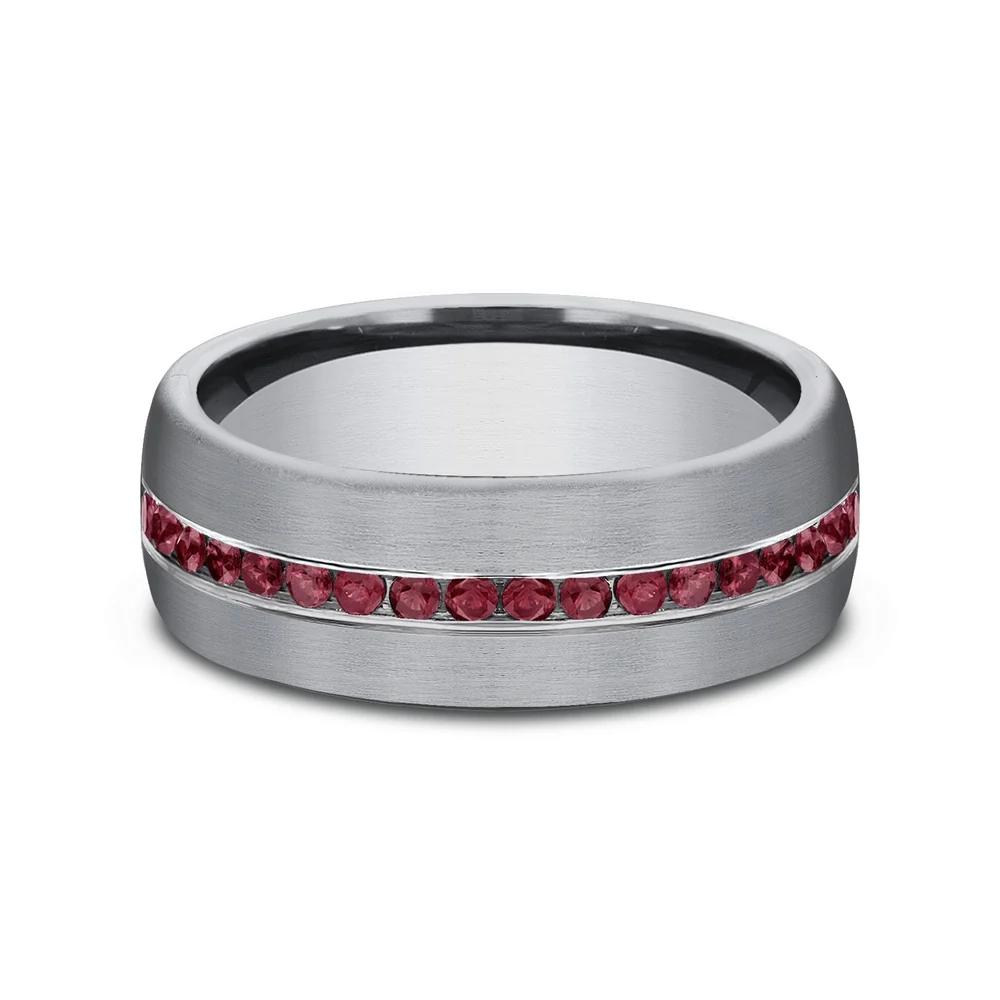The Cardinal Men's Wedding Band in Grey Tantalum - 7.5mm Width by Tantalum - Image 3