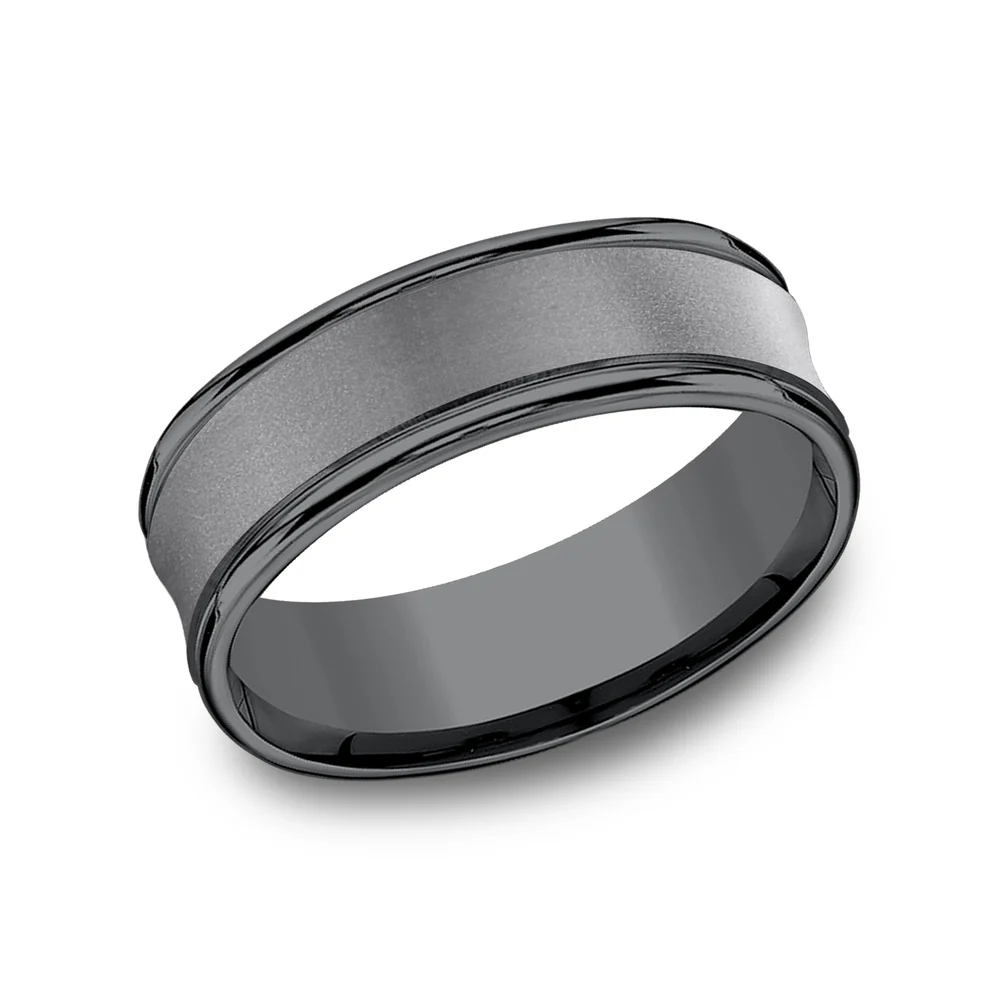 The Desoto Men's Wedding Band in Tantalum - 7.5mm Width by Tantalum