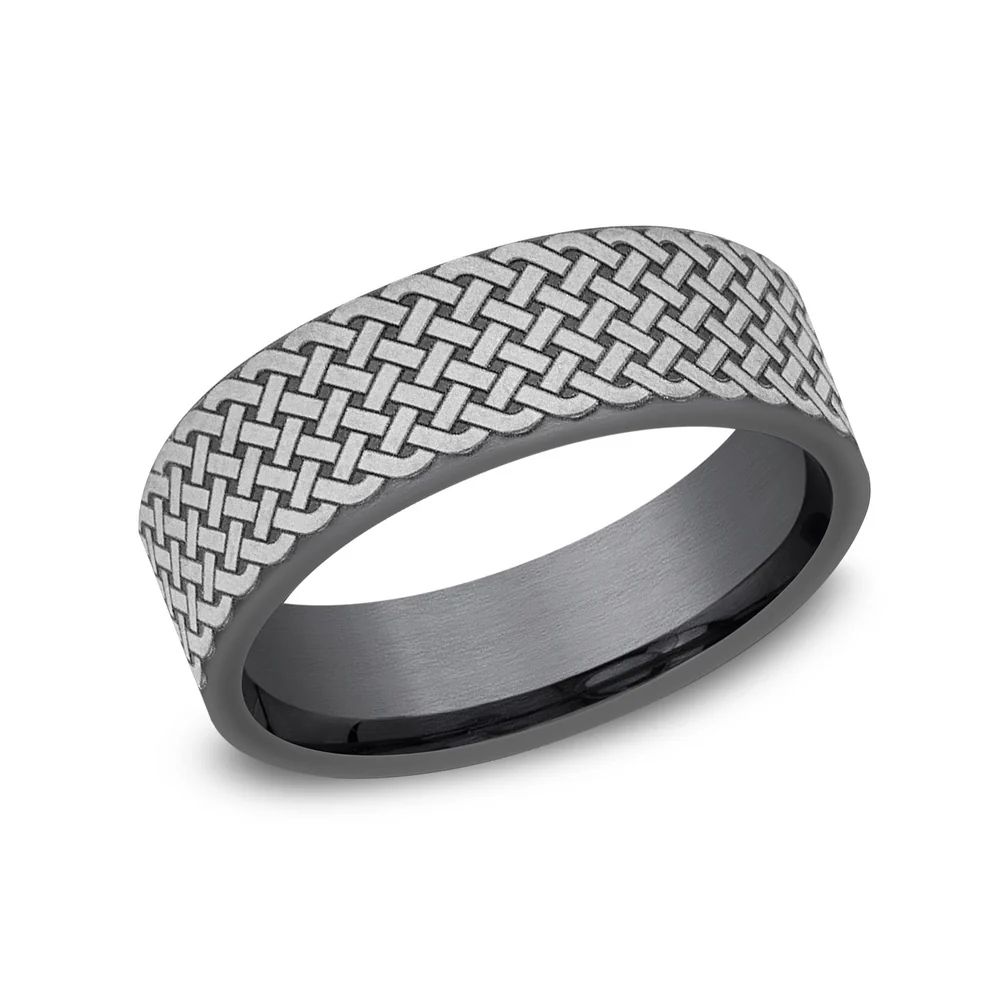 The Ennis Men's Wedding Band in Tantalum - 7mm Width by Tantalum