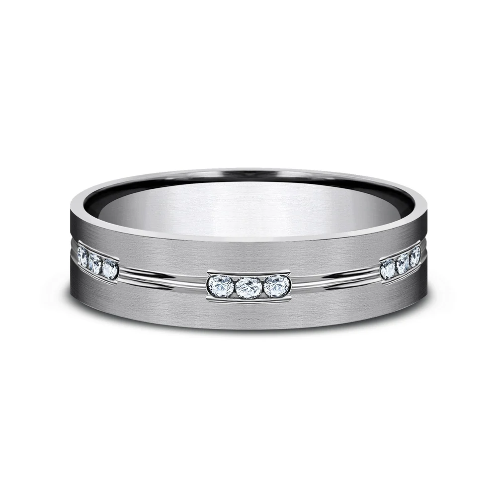The King Men's Wedding Band in Grey Tantalum - 6mm Width by Tantalum - Image 3