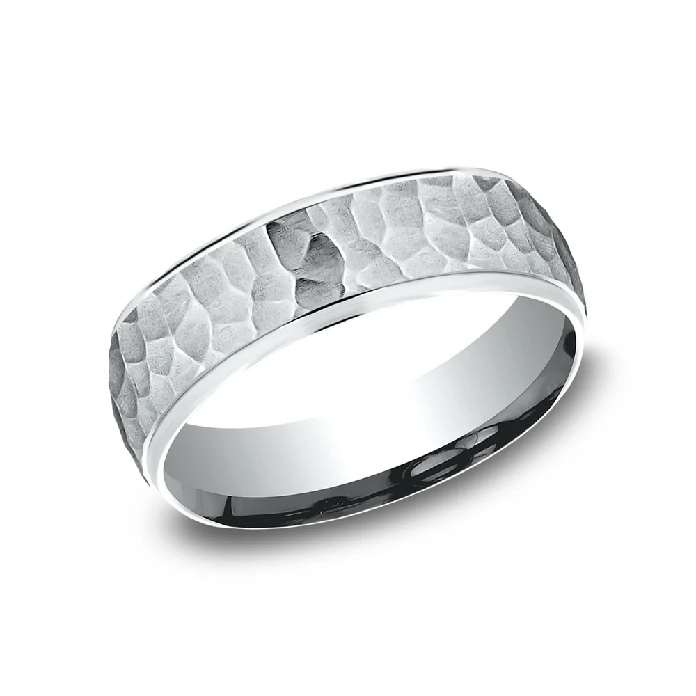 The Swanson Men's Wedding Band in 14K White Gold - 6mm Width by Benchmark