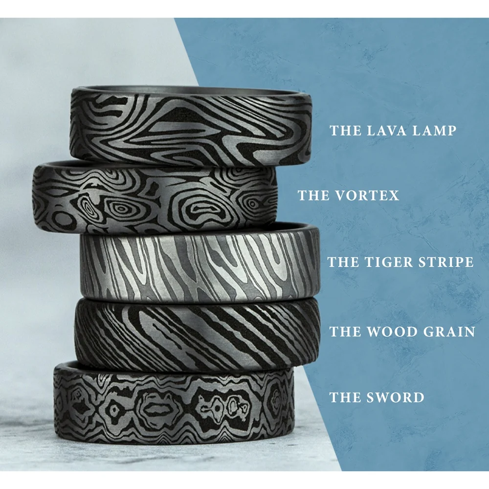 The Sword Men's Wedding Band in Grey Tantalum - 7mm Width by Tantalum - Image 5
